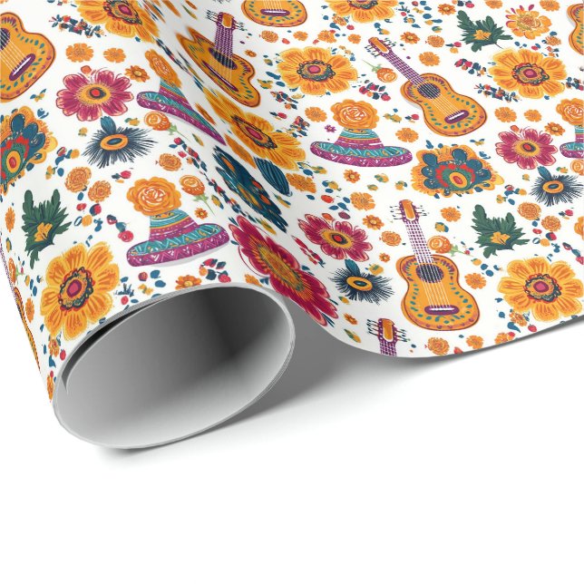 Fiesta Wrap Royale Geschenkpapier (Rolleneckpunkt)