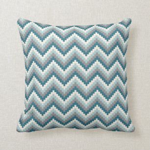 Fiesta-Zickzack-Zickzack Muster-blaues Grau Kissen