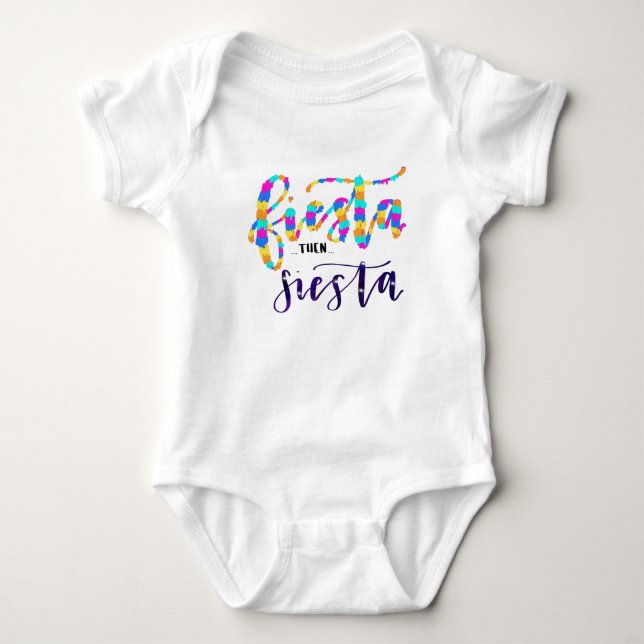 Fiestadann Siesta - Kalligraphie-Baby-Bodysuit Baby Strampler (Vorderseite)