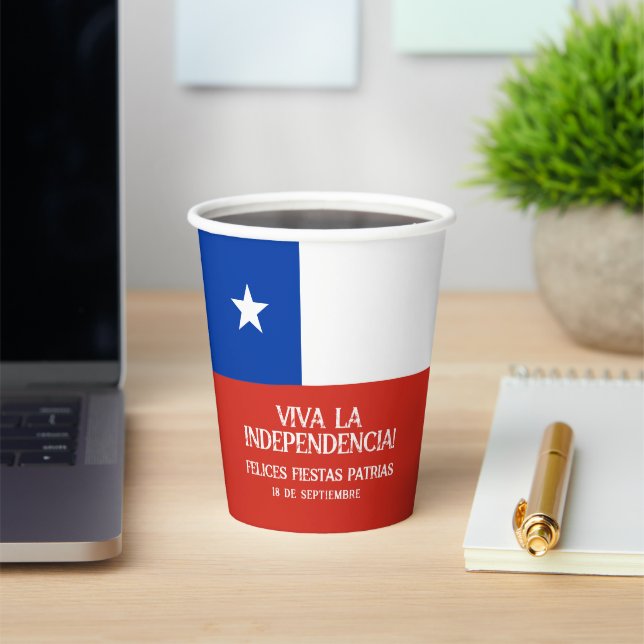 Fiestas Patrias Independence Day Chile Flag Pappbecher (InSitu)