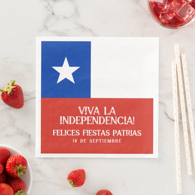 Fiestas Patrias Independence Day Chile Flag Serviette (Beispiel)