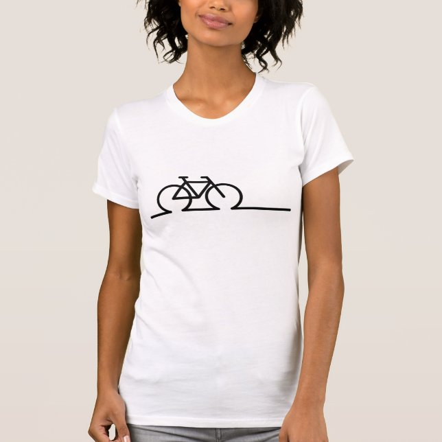 Fiets lijn tekening. E-bike race- en MTB fietsen. T-Shirt (Vorderseite)