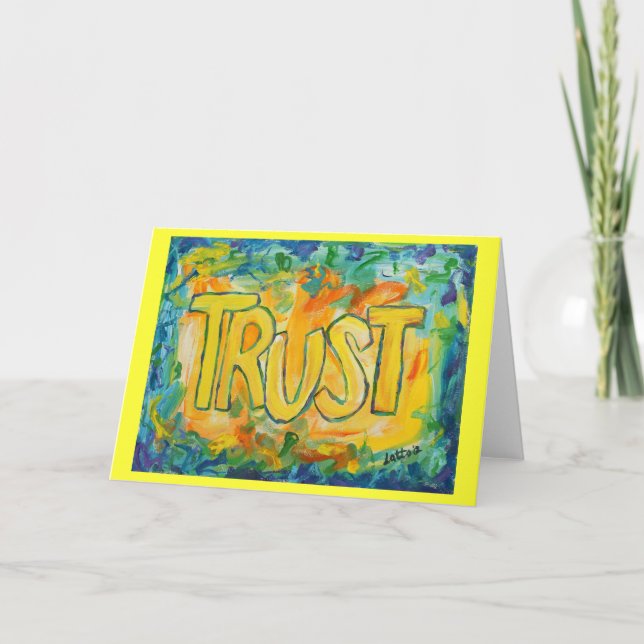 Fiez aux Cartes de voeux d'Art Word Inspirant (Devant)