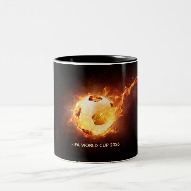 FIFA WM 2026 Schwarze Kaffeetasse (Mittel)