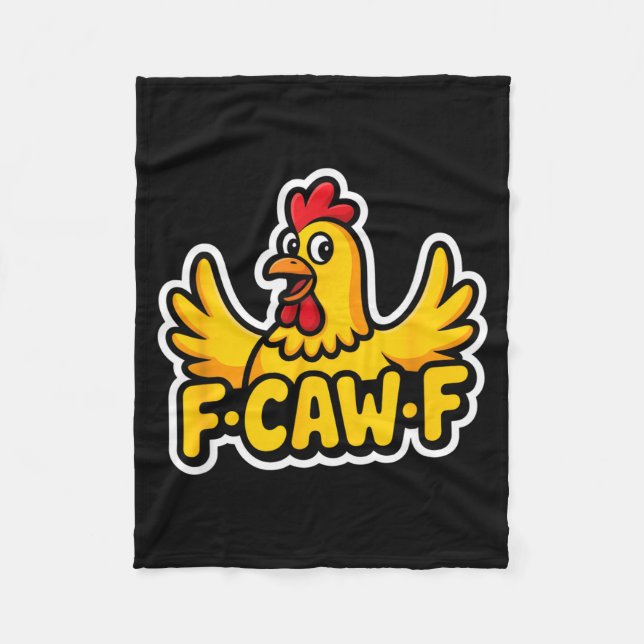 Fife Life Funny Sarcastic Chicken Fcawf  Fleecedecke (Vorderseite)