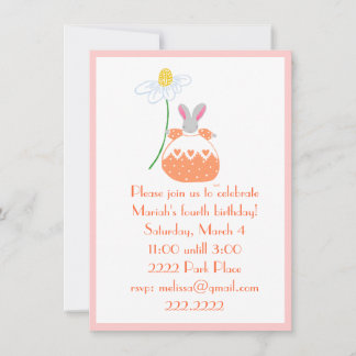 Fifi Bunny in Orange Einladung