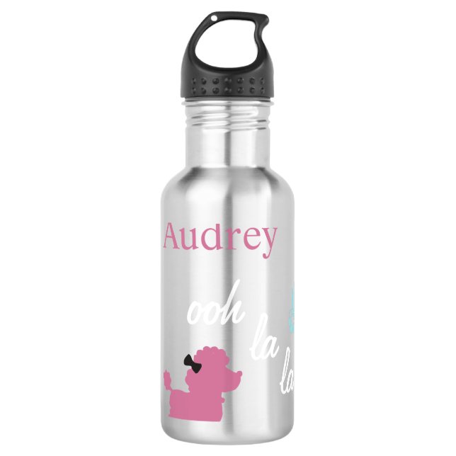 Fifi in Paris Trinkflasche (Vorderseite)