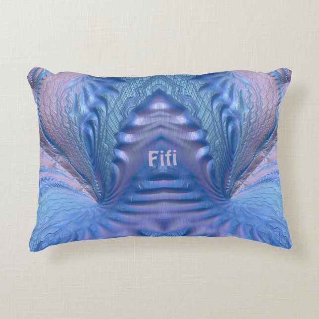 FIFI ~ SO SWEET ~ Pink Blue Fraktal Design ~ Dekokissen (Vorderseite)