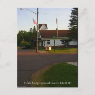 Fifield Congregational Church Fifield WI Postkarte