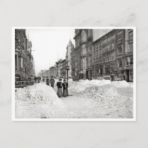 Fifth Ave., Schneesturm, New York City 1906 Vintag Postkarte