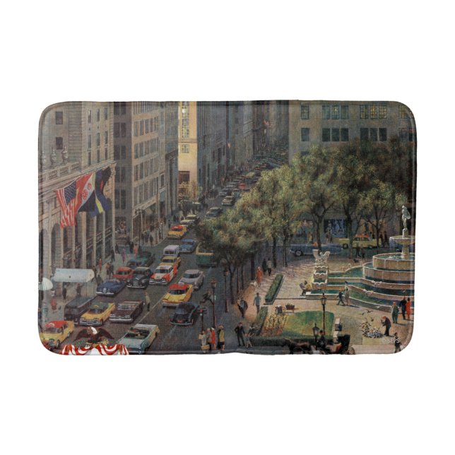 Fifth Avenue von John Falter Badematte (Vorderseite)