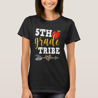Fifth Grade Tribe Leopard Back To School Teacher S T-Shirt