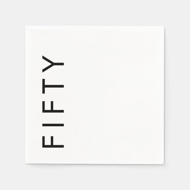 Fifty 50th Birthday Party Serviette (Vorderseite)