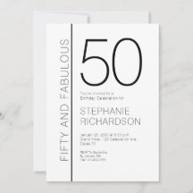 Fifty and Fabulous Modern 50th Birthday Party
