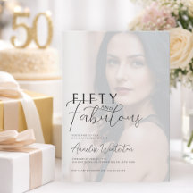 Fifty and Fabulous Photo 50th Birthday Party