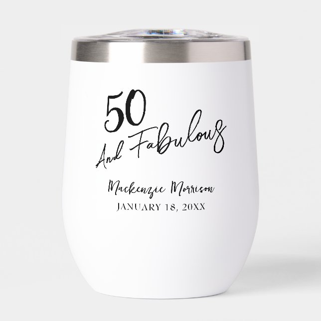 Fifty and Fabulous Script Birthday Party (Avant)