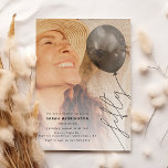 Fifty Balloon String | Photo 50th Birthday Party Einladung<br><div class="desc">Embrace the 50th chapter of your life with our trendy and unique birthday invitations. With chic typography and a 'fifty' balloon string over a photo background,  our invites are sure to set the tone for a birthday party that will be remembered for years to come.</div>