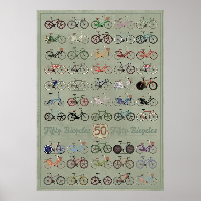 Fifty Bicycles Poster (Vorne)