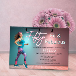 Fifty Fit and Fabulous Invitation Einladung