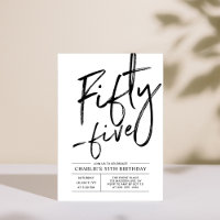 Fifty Five | Invitation Moderne pour les 55 ans