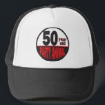 Fifty Year Old Party 50th Birthday Truckerkappe<br><div class="desc">Fifty Year Old Party Animal Hat. In Fun gift for someone's 50th Birthday. ⭐ This Product is 100% Customizable. Graphics and / or text can be added, deleted, moved, resized, change around, rotated usw. 99% von my designs in my store are done done in layers. This makes it easy for...</div>