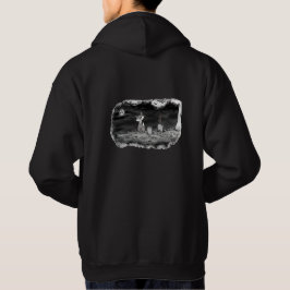 Fig & Blinky Friedhof  schwarzer Hoodie