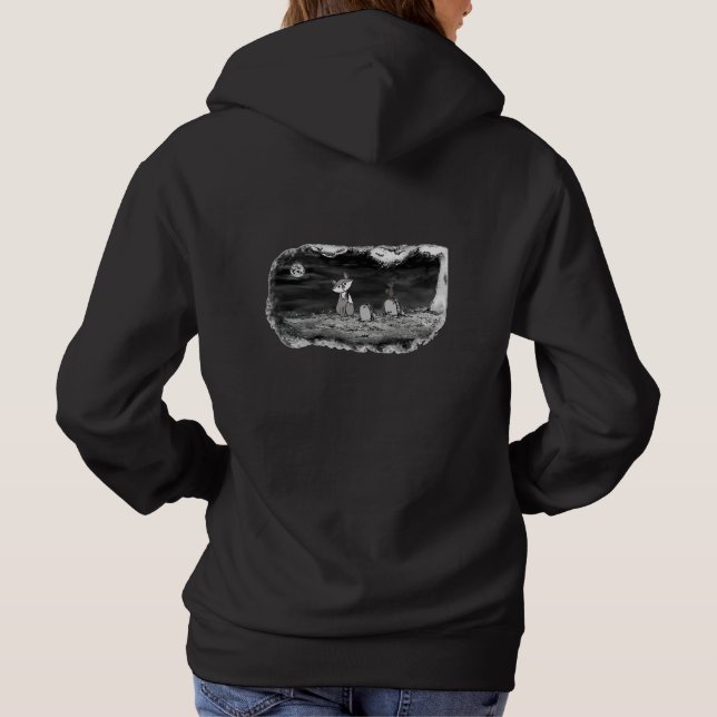 Fig & Blinky Graveyard Ladies Black Hoodie (Rückseite)