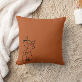 Fig der Fuchs umrandet Wurfkissen Kissen