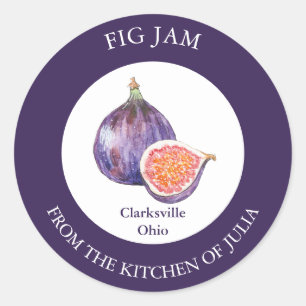 Fig-Jam-Label Runder Aufkleber