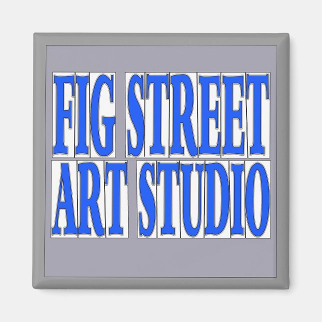 Fig Street Studio Blue Letter Tiles Magnet (Vorne)