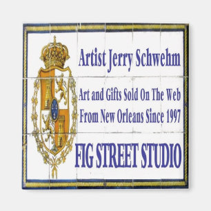 Fig Street Studio Tile Mural Magnet