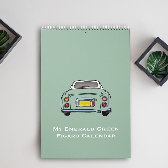 Figarades Emerald Green Figaro Garage Calendrier (A calendar for all your green figaro meetings)