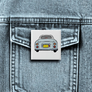 Figarations Cute Pale Aqua Figaro Motor Car Button