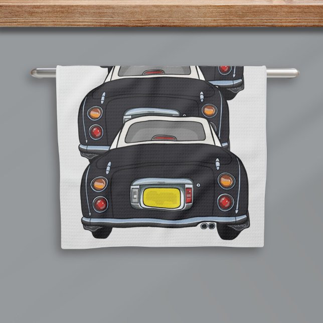 Figarations Figaro Car Convoy Black Kitchen Handtu Geschirrtuch (If you love black figaro cars and kitchen towels. This is just for you!)