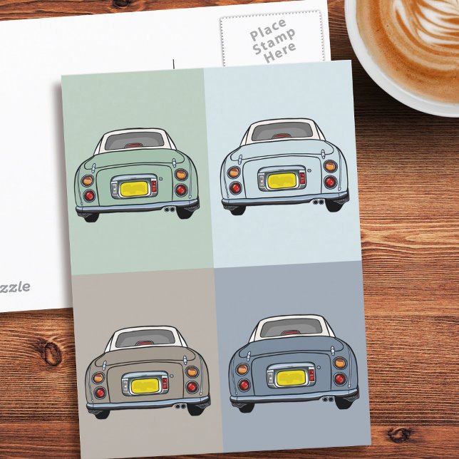 Figarations Figaro Season Motor Cars Postcard Postkarte (Fun Figgy postcard to send to your friends or yourself)
