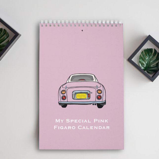 Figarations Jolie rose Figaro Calendrier de garage (A calendar for all your pink figaro meetings)
