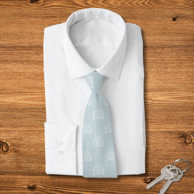 Figarations Monoline Pale Aqua Figaro Cravate voit (A fun figgy pattern tie for the Pal Aqua figaro owner)