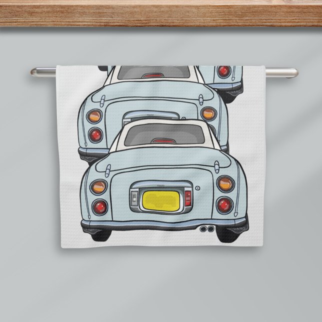 Figarations Pale Aqua Figaro Convoy Serviette de c (If you love pale aqua figaro cars and kitchen towels, this is the kitchen towel for you)