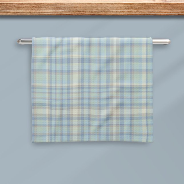 Figarations Tartan Plaid Modernes Serviette de cui (A fun spring tartan kitchen towel inspired by the colors of the original 4 figaro cars)