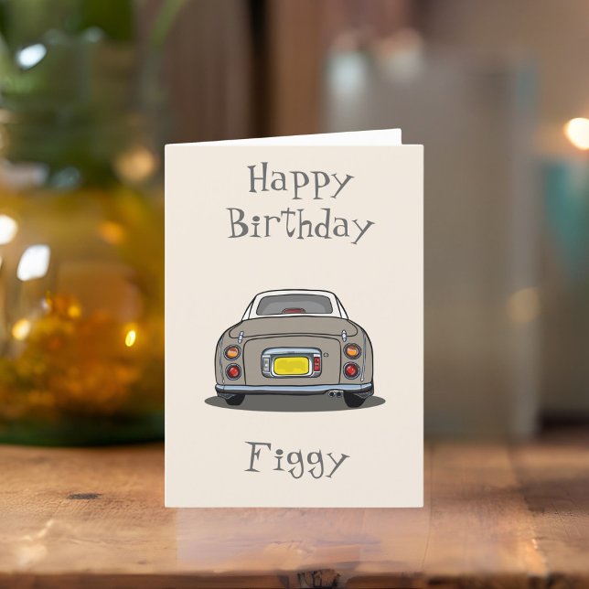 Figarations Topaz Figaro Car Happy Birthday Card Karte (Happy Birthday to your Topaz Mist Figaro! Send them this card. They'll love you even more!)