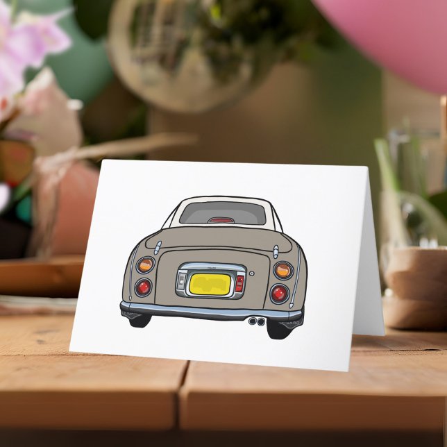 Figarations Topaz Mist Figaro Carte de voeux (A cute topaz mist figaro car blank greeting card perfect for any occasion)