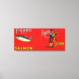 Figaro Marken-Lachs-Aufkleber Leinwanddruck