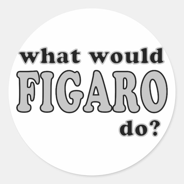 Figaro Runder Aufkleber (Vorderseite)