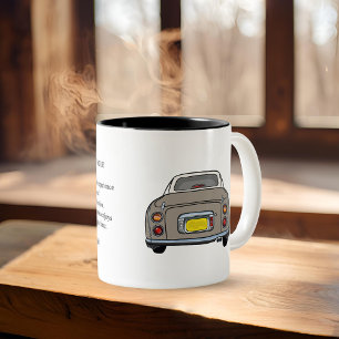 Figaro Tokyo Zitat Topaz Mist Figaro Auto Zweifarbige Tasse
