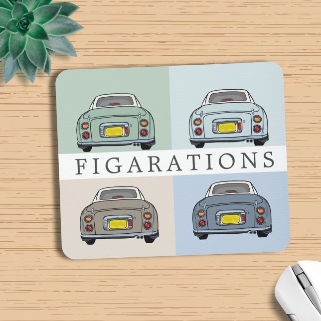 Figations Seasons of Figaro Car Personalisiert Mousepad (Love figaros and need a mouse mat? Add your name to this one!)