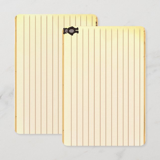 Figdewdrop Bear recipe notecards (Vorne/Hinten)