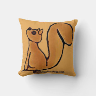 figdewdrop Écureuil assis Coussin de jet