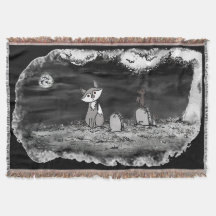 figdewdrop Fig & Blinky Friedhof-Wurfdecke