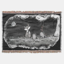 figdewdrop Fig & Blinky Graveyard Throw Blanket Decke