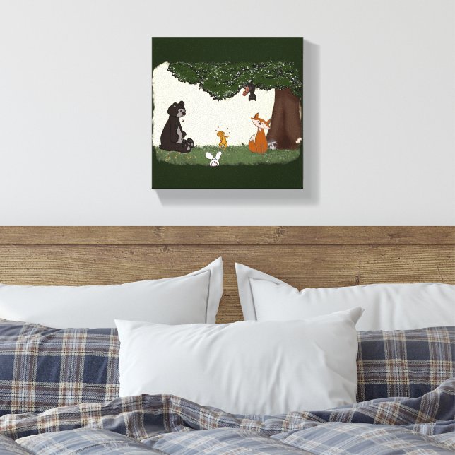 figdewdrop Spring Day Stretched Canvas Print Leinwanddruck (Insitu (Schlafzimmer))